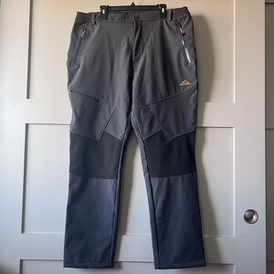Magcomsen Fleece Lined Pants Mens Sz 40 Outdoor Water Resistant Gray Ski Hiking